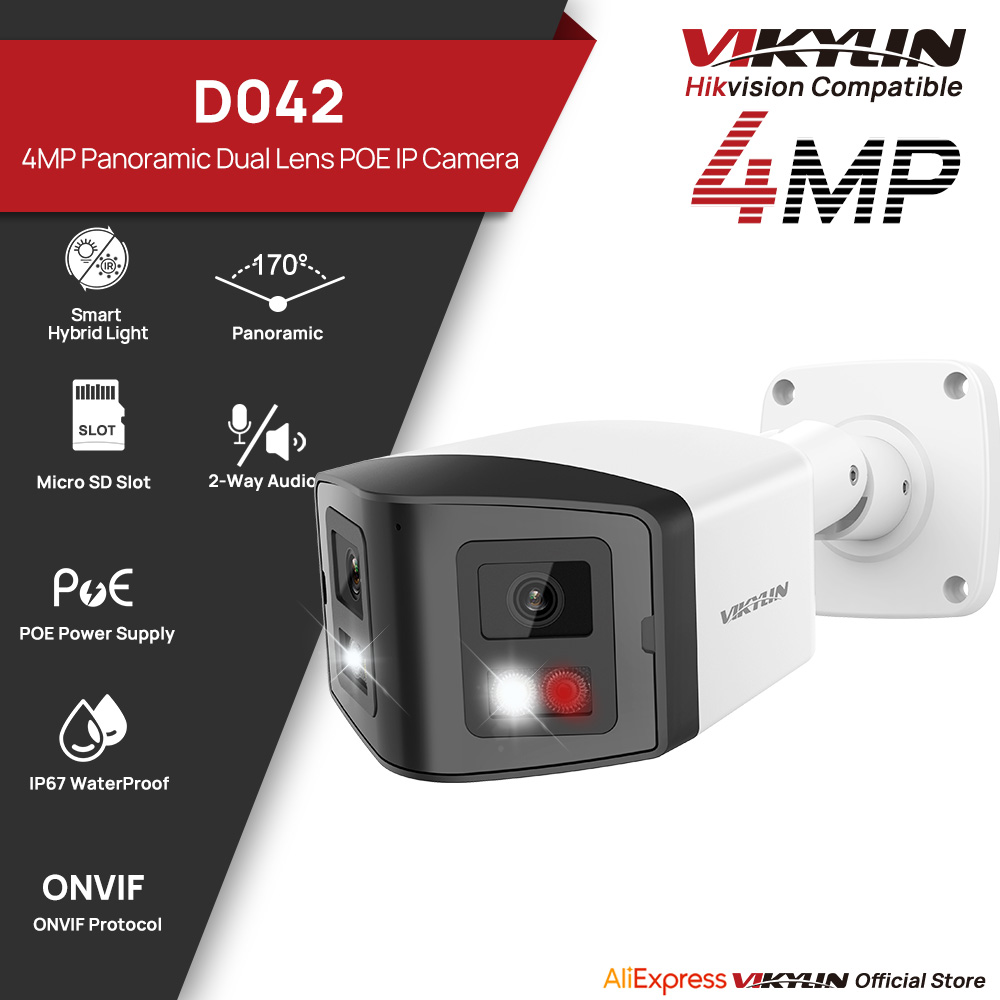 Home Security Lights Outdoors - VIKYLIN 170 ° Panoramiczna kamera IP