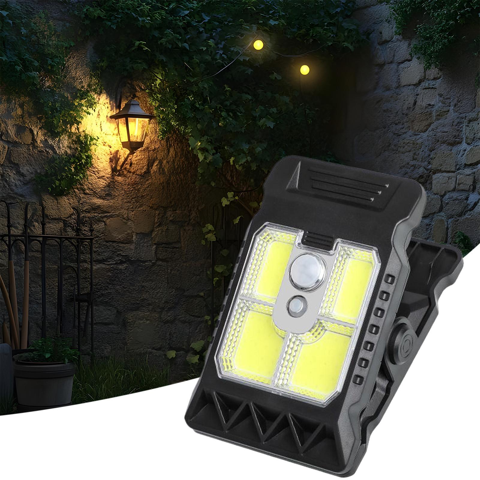 Home Security Lights Outdoors - Wodoodporna solarna lampa z klipsem, 300LM,