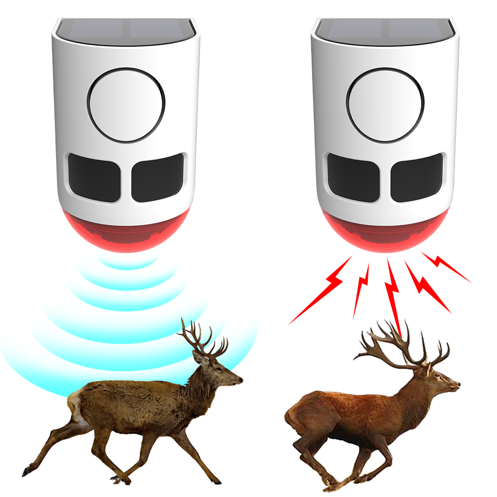 Home Security Lights Outdoors - Solarny zewnętrzny alarm z czujnikiem ruchu,