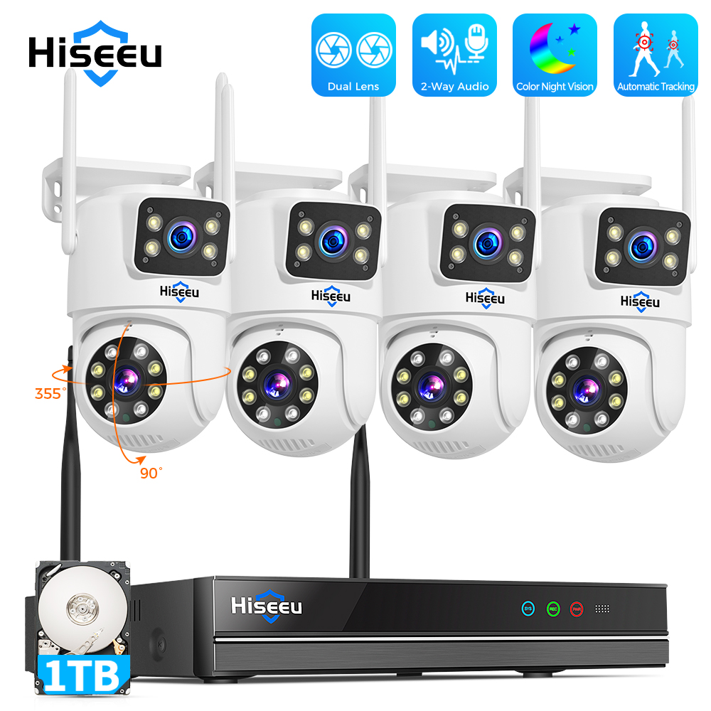 Home Security Video Systems - Zestaw systemu monitoringu Hiseeu 6MP WiFi