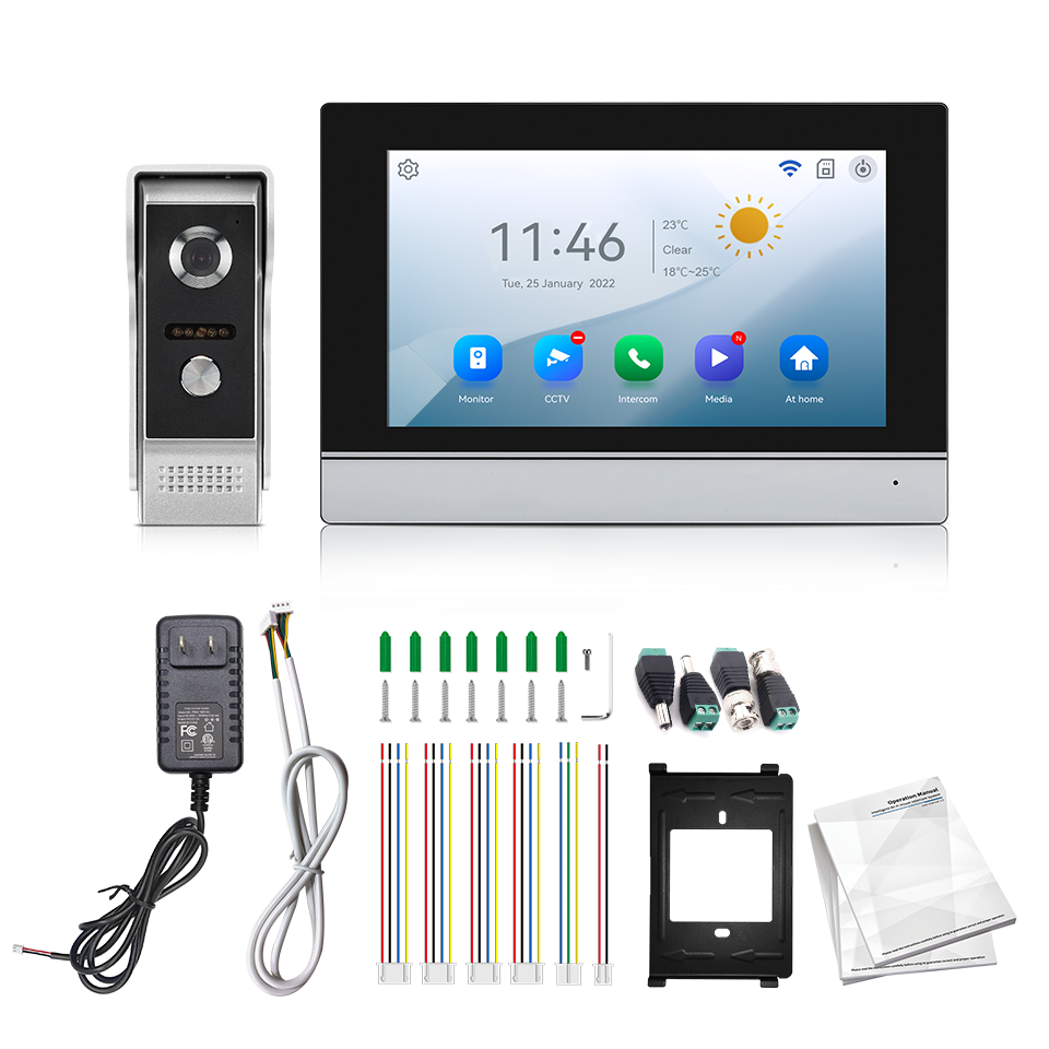 Home Security No Wifi Needed - 7-calowy ekran IPS, 2MP, zdalne sterowanie