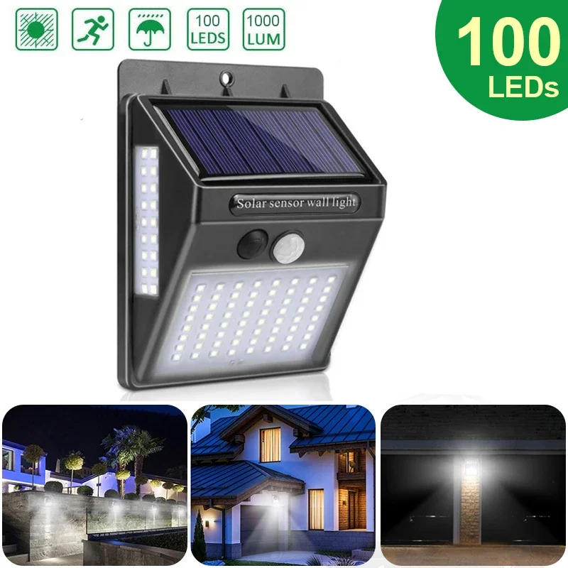 Home Security Lights Outdoors - Zewnętrzna solarna lampa ścienna z czujnikiem