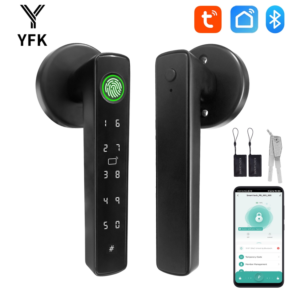 Home Security For Apartments - YFK Tuya 5-w-1 Inteligentna Klamka z