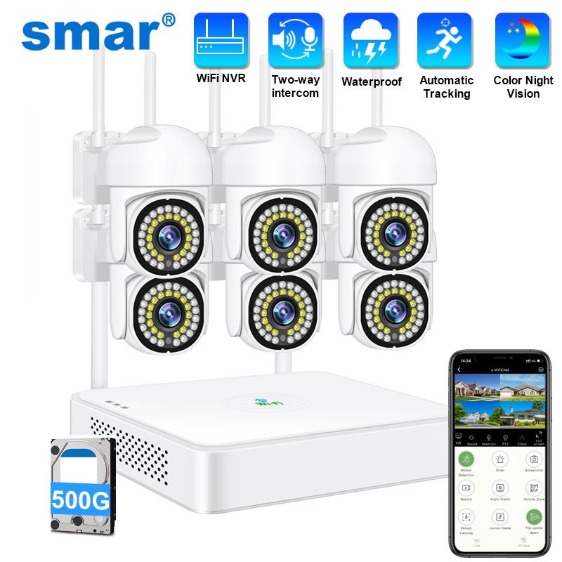 Home Security Wireless Camera - Bezprzewodowy system kamer bezpieczeństwa CCTV Smar