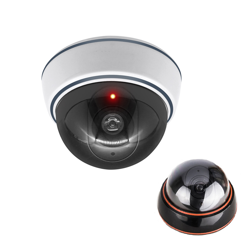 Home Security Installation - Kreatywna czarno-biała fałszywa kamera kopułkowa symulacja
