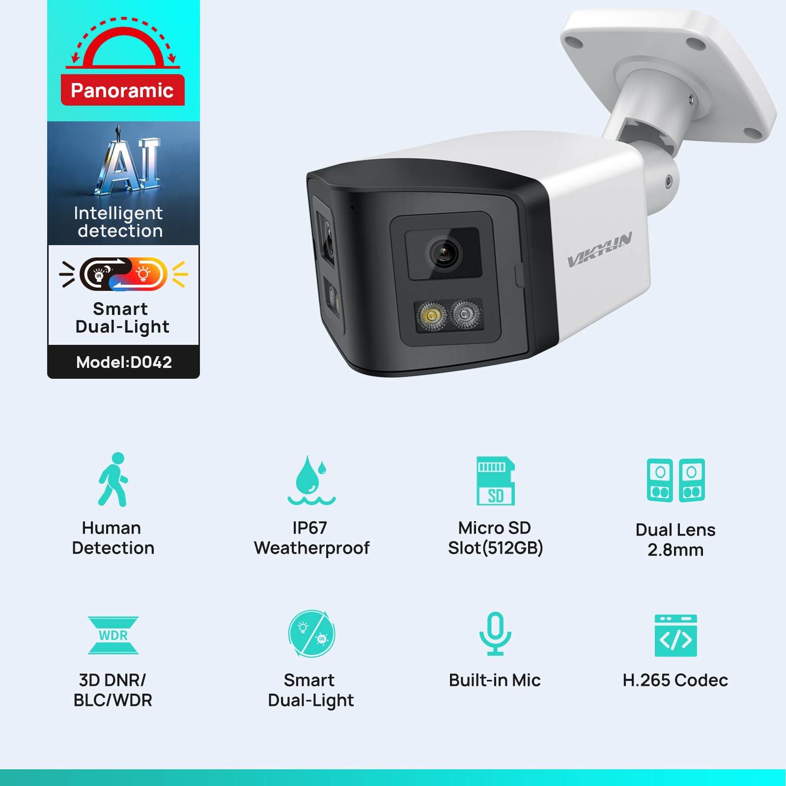 VIKYLIN 170 °   Panoramiczna k – Home Security Lights Outdoors recenzja i cena
