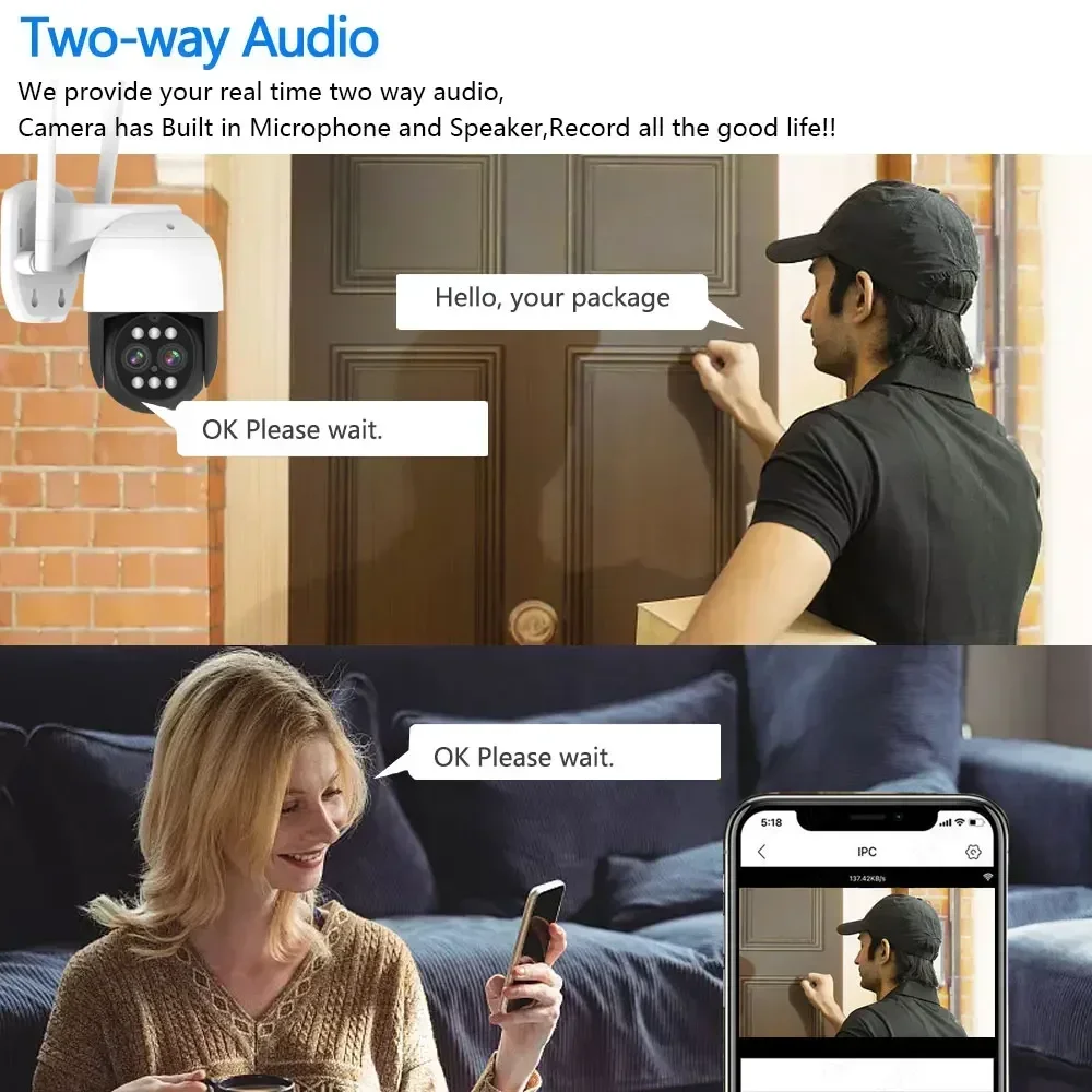 8MP 4K PTZ Wifi Kamera IP Clou – Home Security Wireless Camera recenzja i cena