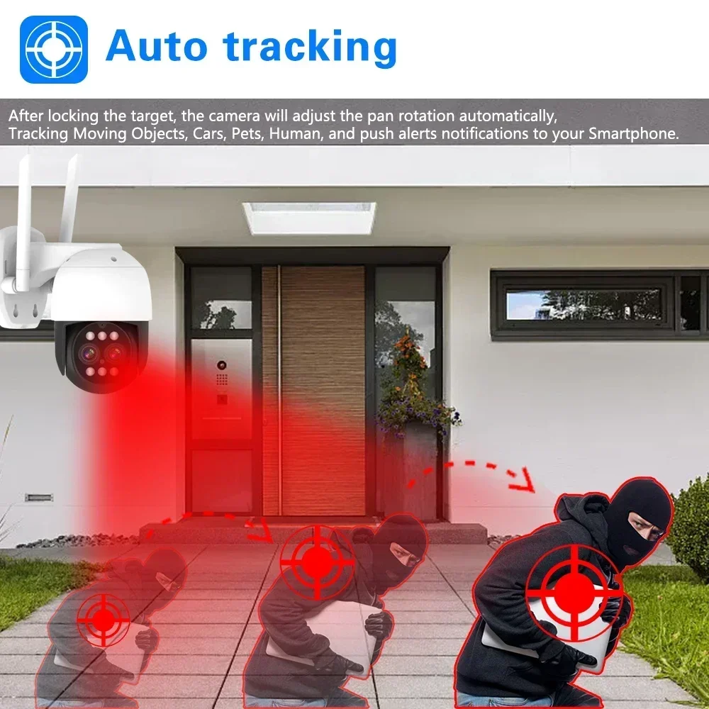 8MP 4K PTZ Wifi Kamera IP Clou – Home Security Wireless Camera recenzja i cena