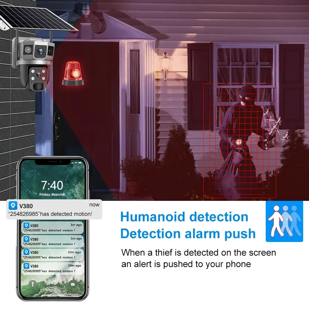 Kamera V380 4K z trzema ekrana – Home Security Installation recenzja i cena