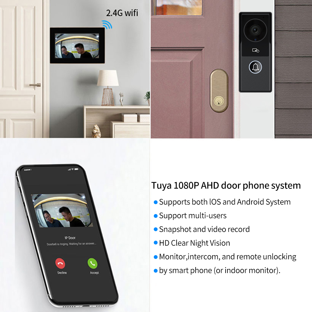 7/10 Cal wideodomofon 1080P dz – Home Security Video Systems recenzja i cena