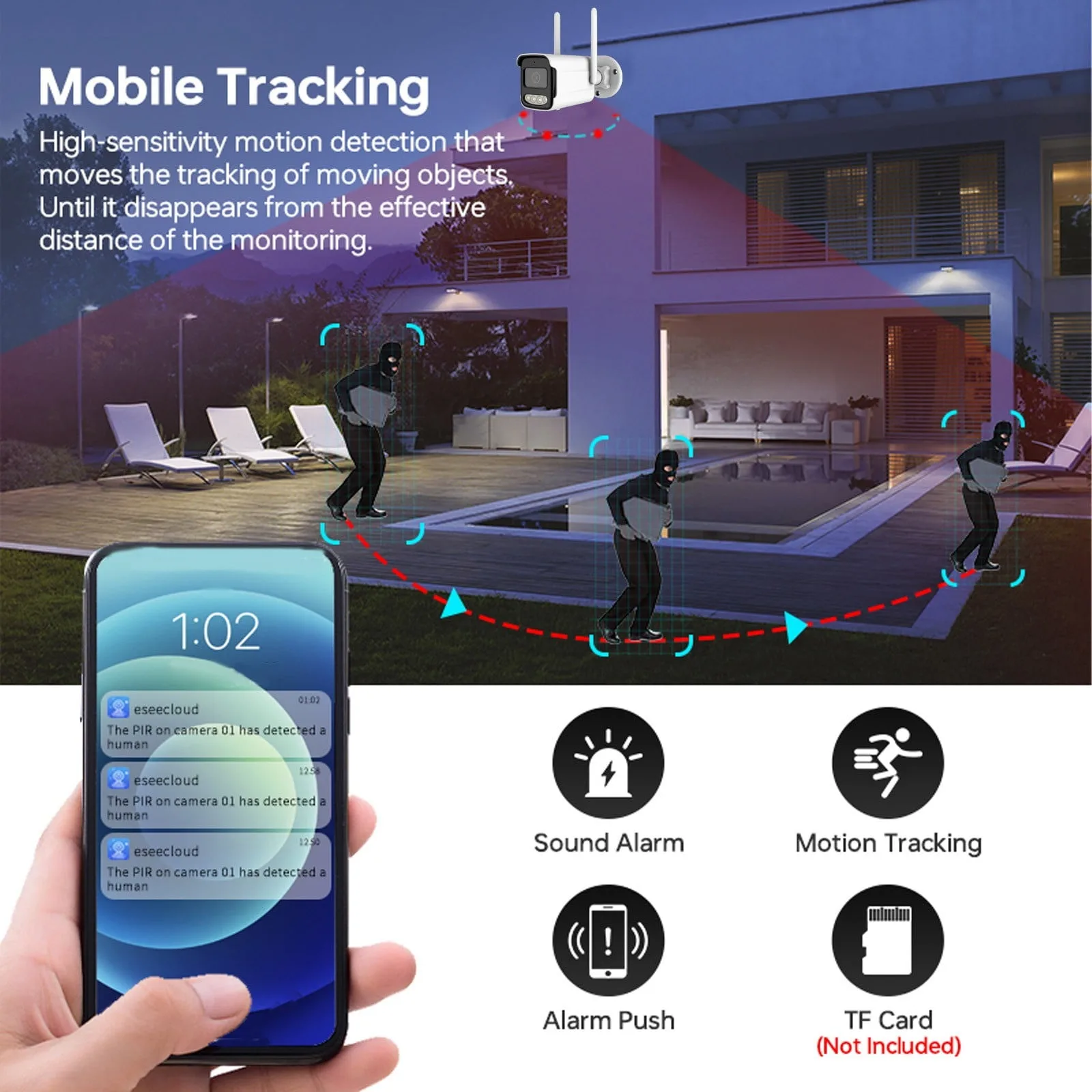 Kamera IP WiFi Tuya Bezprzewod – Home Security Ai recenzja i cena