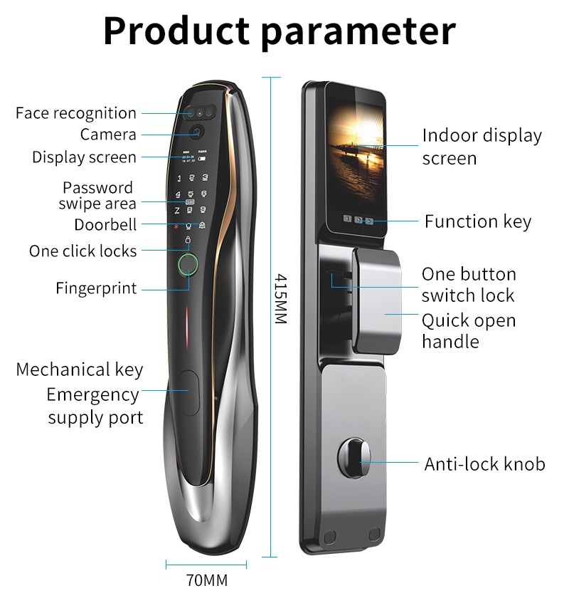 TYSH Tuya Bezpieczny Zamek do  – Home Security Front Door Camera recenzja i cena